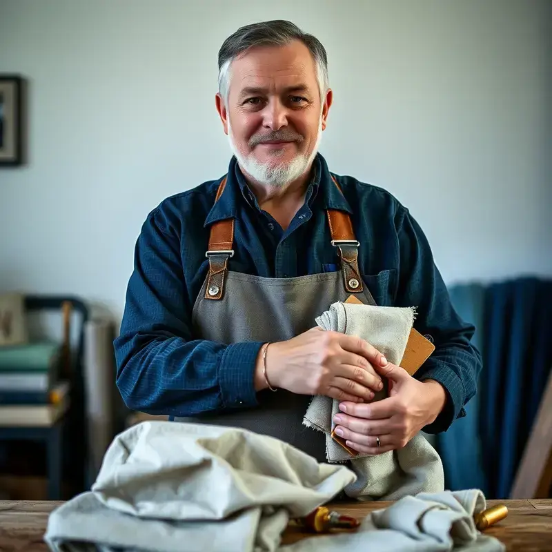 Michael Carrington, master drapery craftsman and company founder