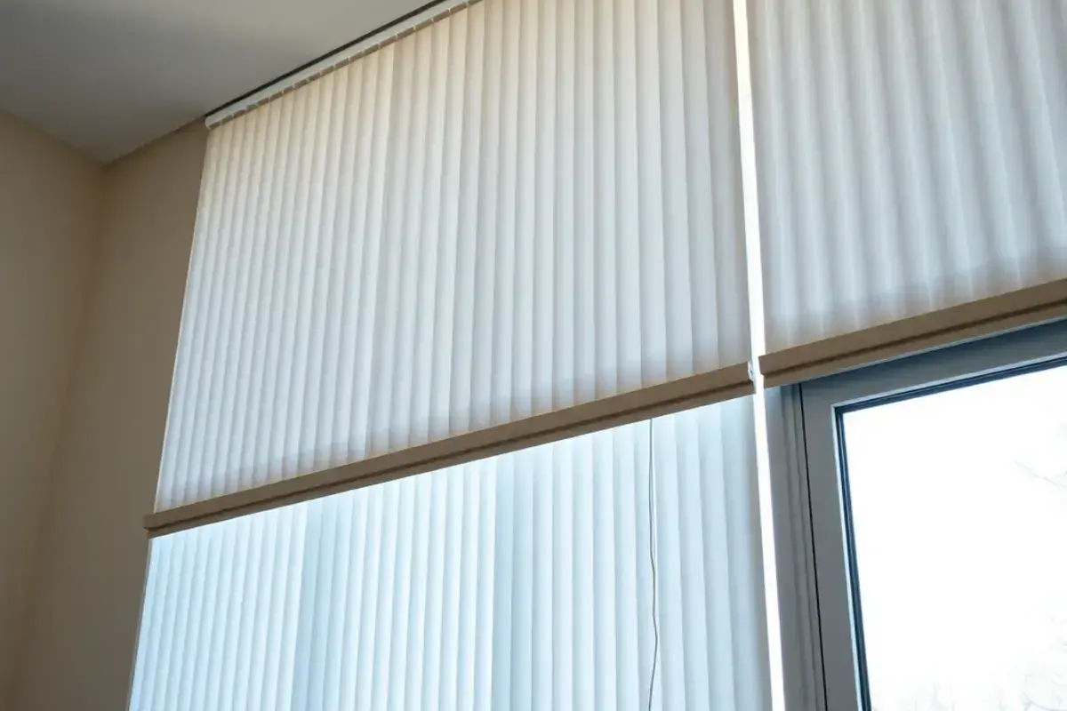 Vertical blind installation for large windows