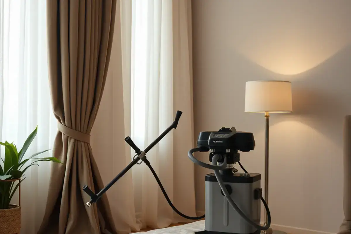 A professional drapery cleaning service with delicate fabric treatment