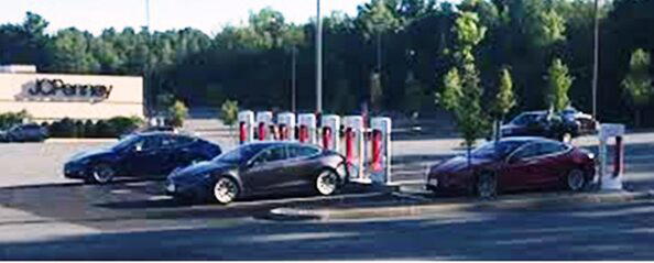 Shopping Center - Tesla Charge Station | Behavior Analytics Retail